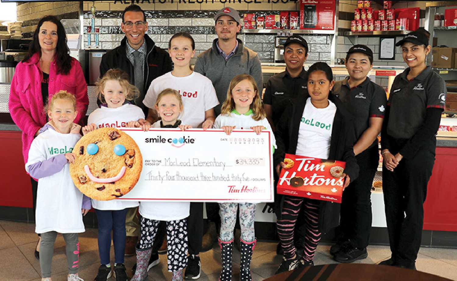 The Smile Cookie Campaign in the spring raised over $34,000 for MacLeod Elementary School. This Christmas, part of the cookie sale proceeds will go toward the Moosomin Family Resource Centre.